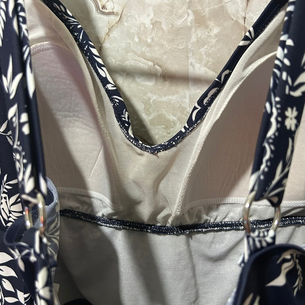 Floral Ruffle Tankini Swimsuit Top Flattering Swimwear Beach Resort Wear - Picture 5 of 6